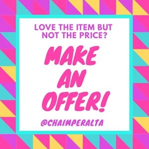 FEEL FREE TO MAKE AN OFFER! 💕